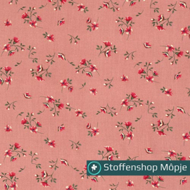 Viscose Flowers Oud Roze