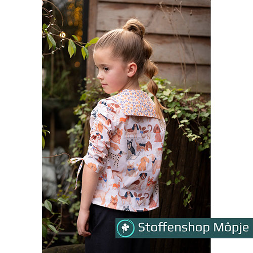 Fine Poplin Digital Dogs Off White
