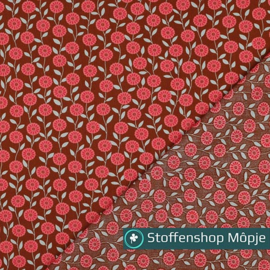 Fine Poplin Flowers Caramel