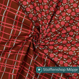 Fine Poplin Flowers Caramel