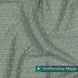 Eyelet Stretch Dark Mint