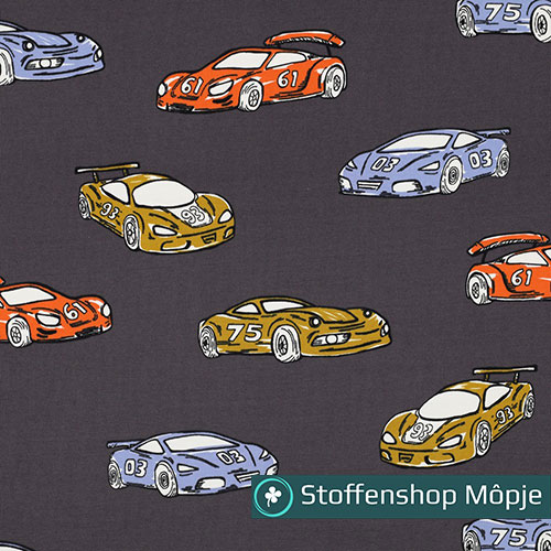 French Terry Racecars Grey