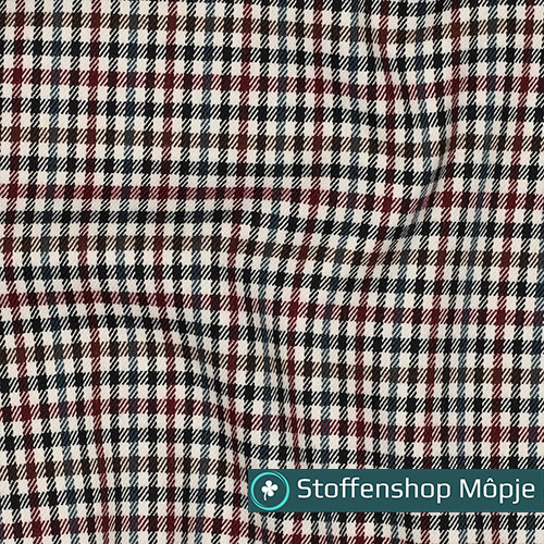 Tartan Check Off White - Petrol - Bordeaux