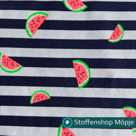 Jersey Watermelons & Stripe Navy