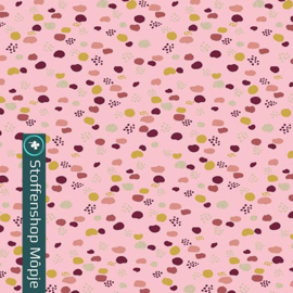 Jersey Glitter Dots Roze
