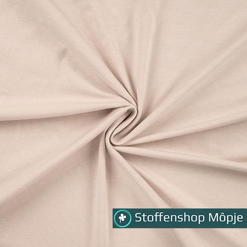 Jersey Yarn Stripe Sand-White 1MM