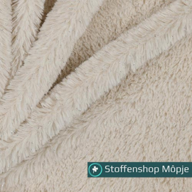Faux Fur Lurex Ecru
