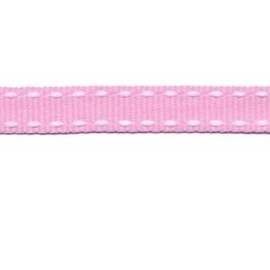 Grosgrain Roze-Wit 10 mm