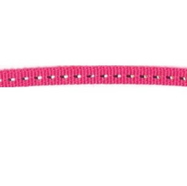 Grosgrain Fuchsia-Zilver 7 mm