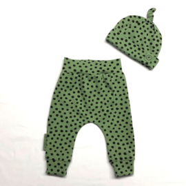 babybroekje old green dots