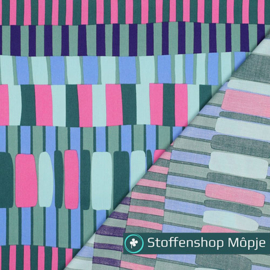 Katoen Viscose Stepen Groen