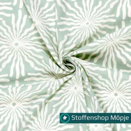 Katoen Viscose Zonnen Mint