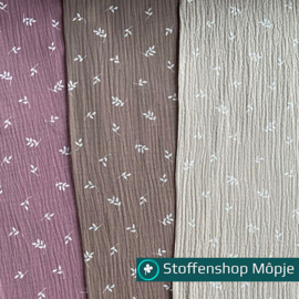 Hydrofiel Blaadjes Beige
