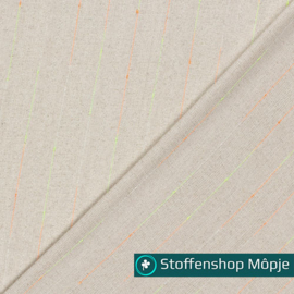 Linnenlook Streep Multi Beige