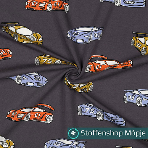 French Terry Racecars Grey