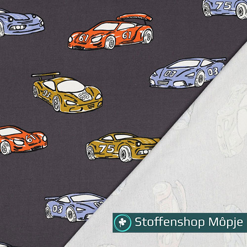 French Terry Racecars Grey