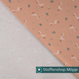 Qjutie Wafeltricot Gansjes Dusty Salmon