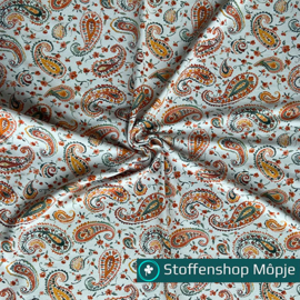 Jersey Digital Paisley White