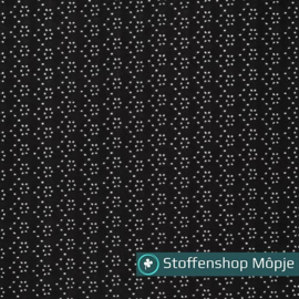 Jersey Broderie Zwart