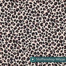 French Terry Digital Animal Skin Beige