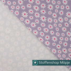 Ribtricot Madeliefje Dusty Lilac