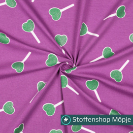 Jersey Glitter Lollypop Purple