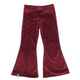 flared pants nicky velours muis grijs