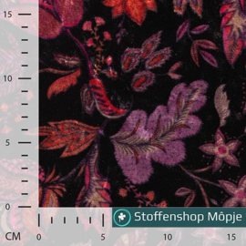 Velour Flowers Fuchsia