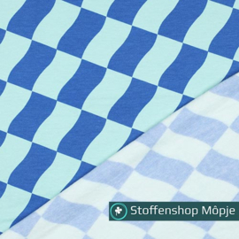 Soft Sweat Check Mint - Blue
