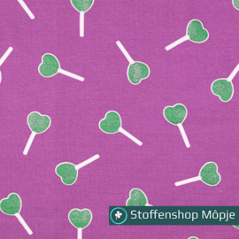 Jersey Glitter Lollypop Purple