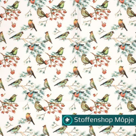 Softshell Digital Birds Off White