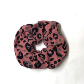 scrunchie luipaard roze