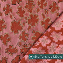 Jacquard Flowers Pink
