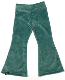 flared pants nicky velours muis grijs