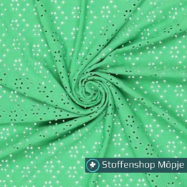 Jersey Broderie Groen