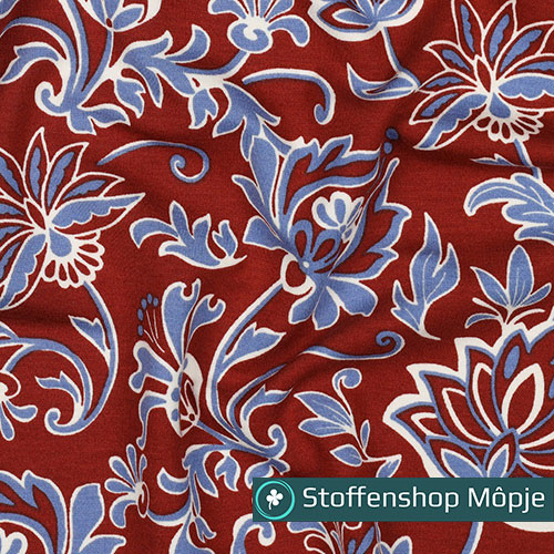 Punta Di Roma Paisley Flowers Bordeaux