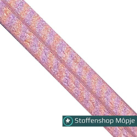 Elastisch Biaisband Oud Roze 20 mm