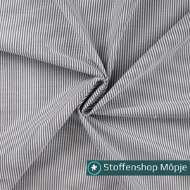 Katoen Seerscucker Streep Navy White