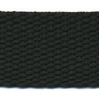 tassenband cottton-look 25 mm zwart
