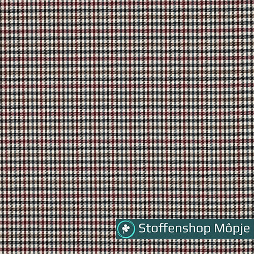 Tartan Check Off White - Petrol - Bordeaux