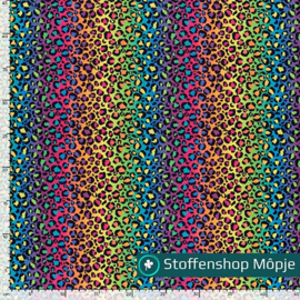 Polyester Jersey Panter Regenboog
