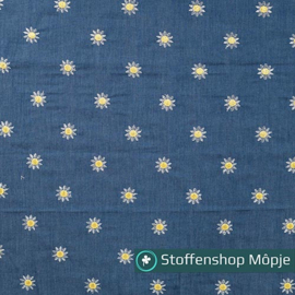 Chambray Embroidery Madeliefjes Denim
