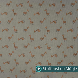 Ribtricot Giraffen Khaki