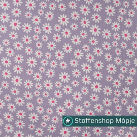 Ribtricot Madeliefje Dusty Lilac