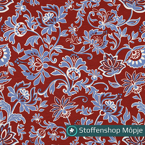 Punta Di Roma Paisley Flowers Bordeaux