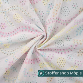 Katoen Embroidery Muliticolor