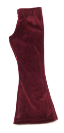 flared pants nicky velours bordeaux