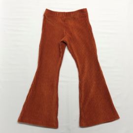 Flared Pants Ribfluweel Roest