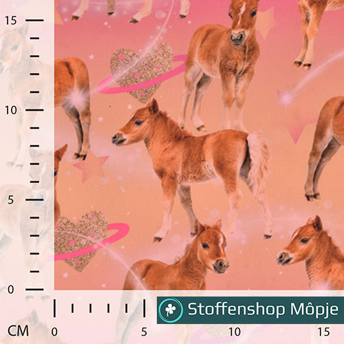 Softshell Digital Horse & Glitter Roze
