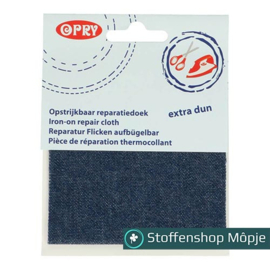 Opry Reparatiedoek Dun Jeans Donker Blauw